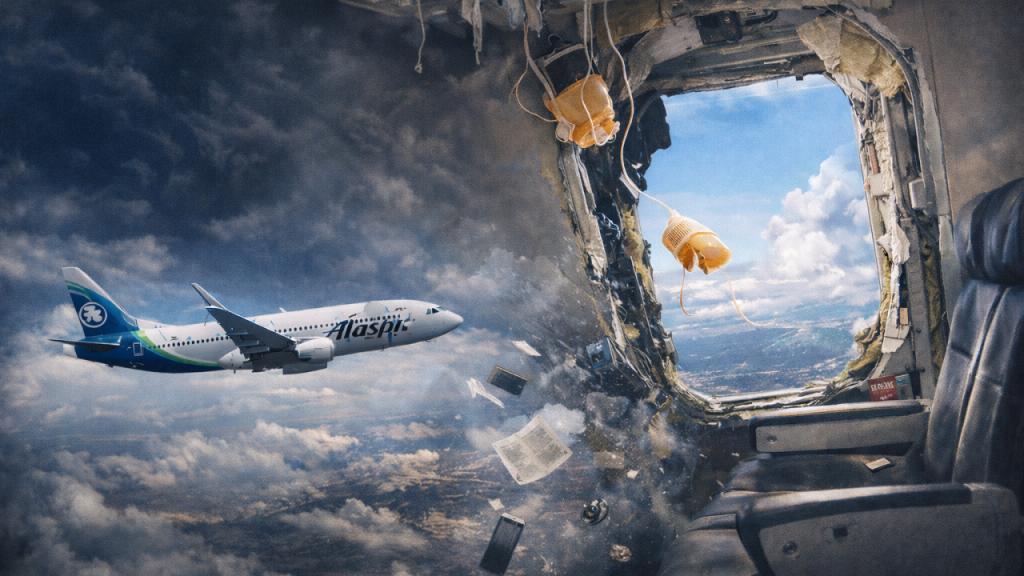 Alaska Airlines’ fuselage blows up open mid flight